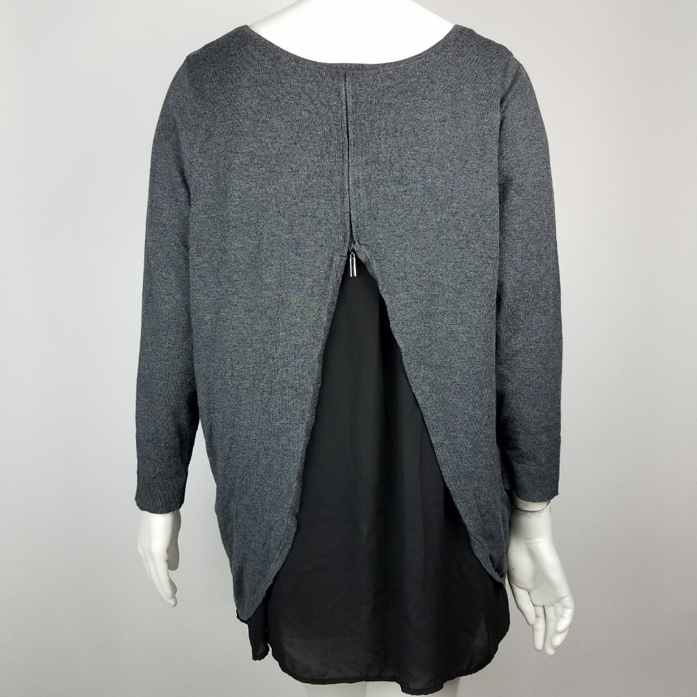 Torrid Sweater Gray Split Back Plus Size 4x - image 3